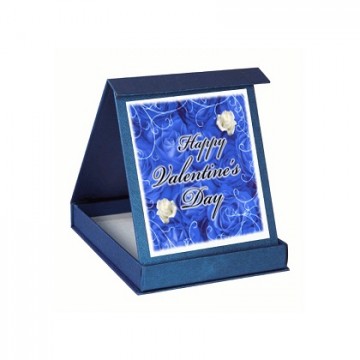 Targa in scatola personalizzato con scritta HAPPY VALENTINE'S DAY