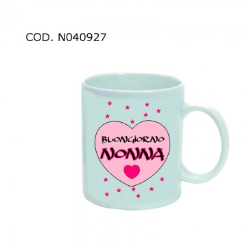 Tazza 8x10 ceramica con scritta buongiorno nonna