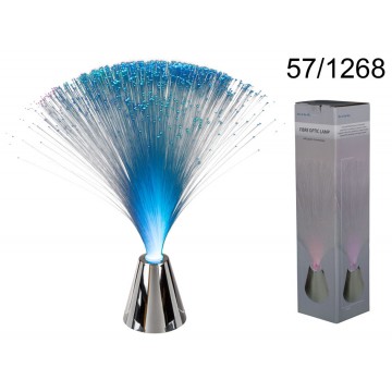  Lampada a fibra ottica di plastica con base cromata, ca. 30 cm, per 3 pile micro (AAA)