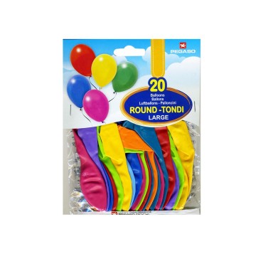 busta 20 palloncini large color