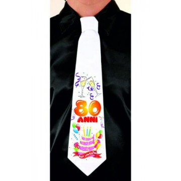 Cravatte con stampa (happy birthday 80 anni)