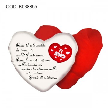 Cuscino cuore 40x40 Ti amo