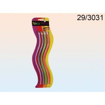 Matite flessibili, ca. 32 cm, 4 colori ass., 4 pz. su blister, 2496/PALEAN 4029811329670