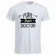 t-shirt bianca scritta pure super doctor regalo dottore medico