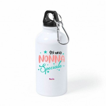 borraccia bottiglia alluminio 500 ml scritta sei una nonna speciale festa nonni