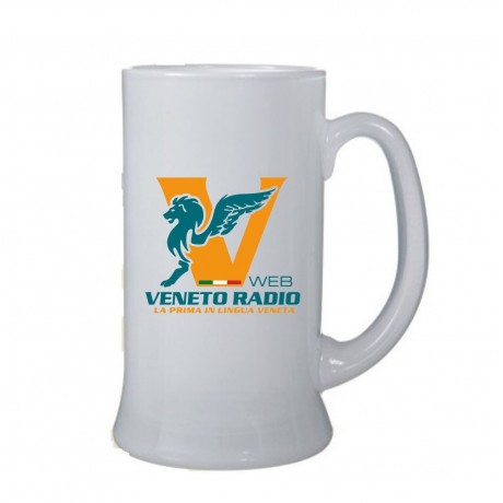Boccale birra bicchiere veneto radio gadget logo