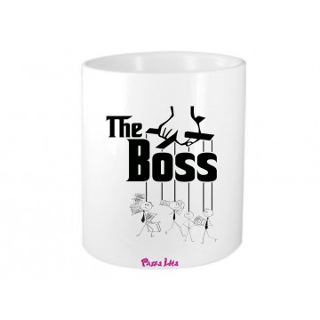 portapenne ceramica natale scritta the boss il padrino capo