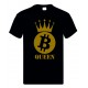 T-shirt uomo donna in cotone con stampa oro bitcoin quuen