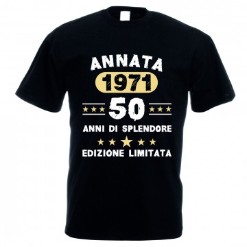 T-shirt uomo donna in cotone annata 1971 - 50 anni edizione limitata