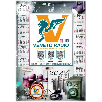 Calendario VENETO RADIO 2022 formato A3 plastificato