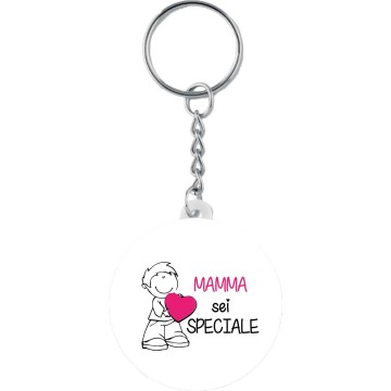 Portachiavi in plastica con stampa mamma sei speciale festa della mamma