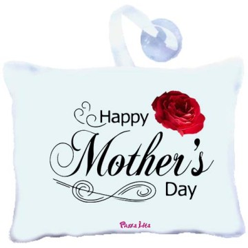 Mini cuscino con ventosa con stampa happy mother's day festa della mamma