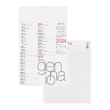 kit 100 Calendari mensile 12 fogli personalizzato con il tuo logo con adesivo  i con testata termosaldata,
