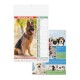 kit 100 Calendario cani e gatti  mensile con testata termosaldata, festività internazionali e retro stampato