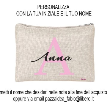 Pochette astuccio personalizzato con il tuo nome cm 21x15
