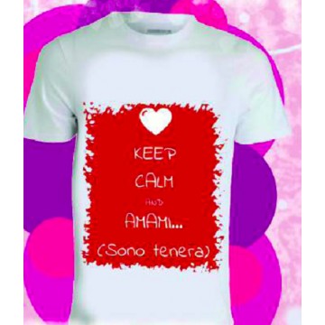 T- Shirt personalizzata con scritta KEEP CALM AND AMAMI