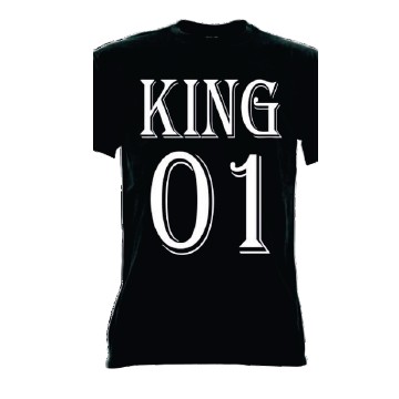 t-shirt con frase KING taglie assortite S-M-L-XL-XXL