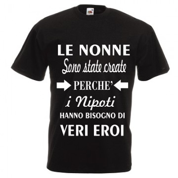 t-shirt cotone con scritta LE NONNE