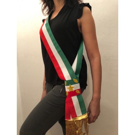Fascia tricolore sindaco lunghezza 2 metri - Pazza Idea Regali Ingrosso