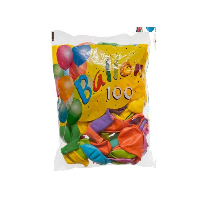 palloncini colorati misti confezione 100 pezzi small tobacco